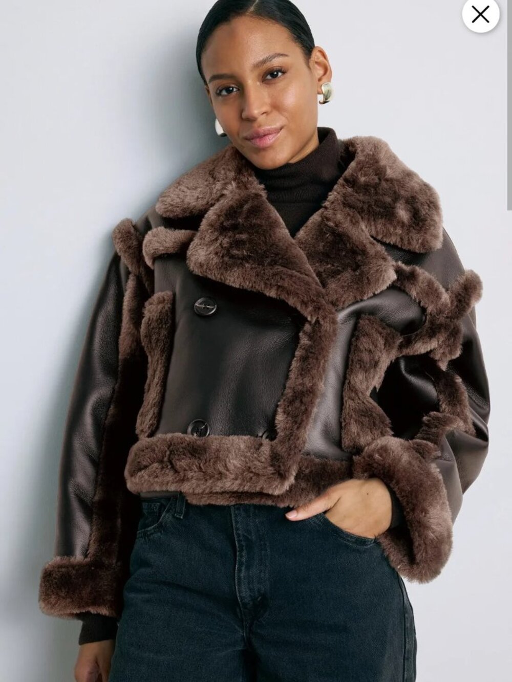 Stand Studio Shearling Kristy Jacket Size 42 US 10